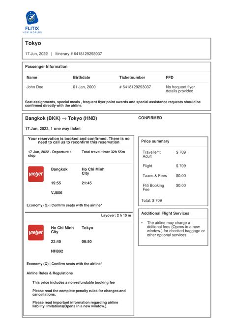free dummy ticket generator.